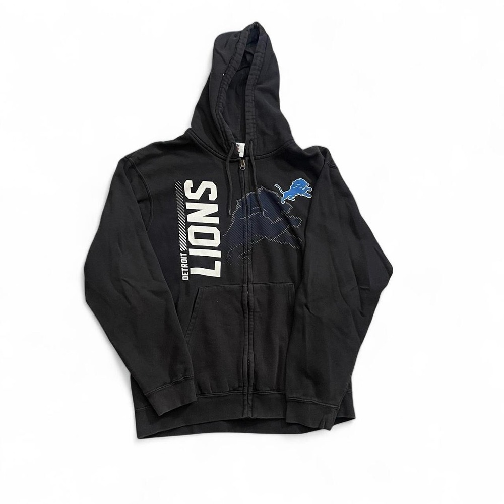 NFL Team Apparel Detroit Lions Full Zip Hoodie Size Large NFL Football